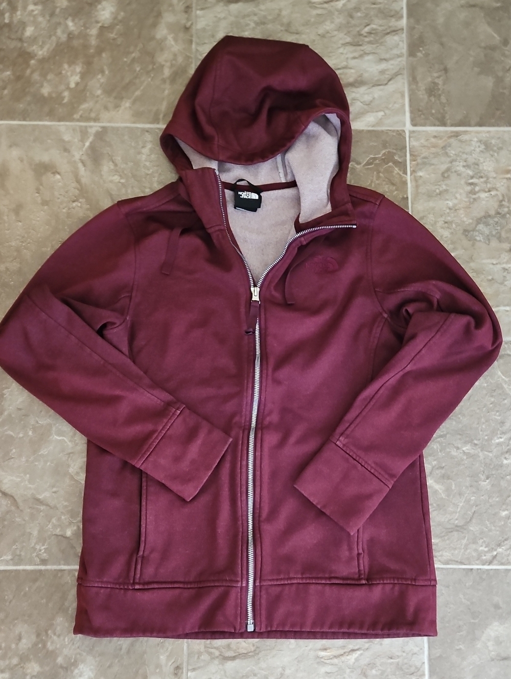 The North Face Burgundy Full-Zip Hooded Sweatshirt